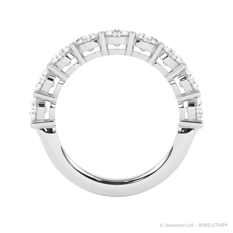 R-89530-AD-W  3.00ct Lab Diamond Nine Stone Half Eternity Ring