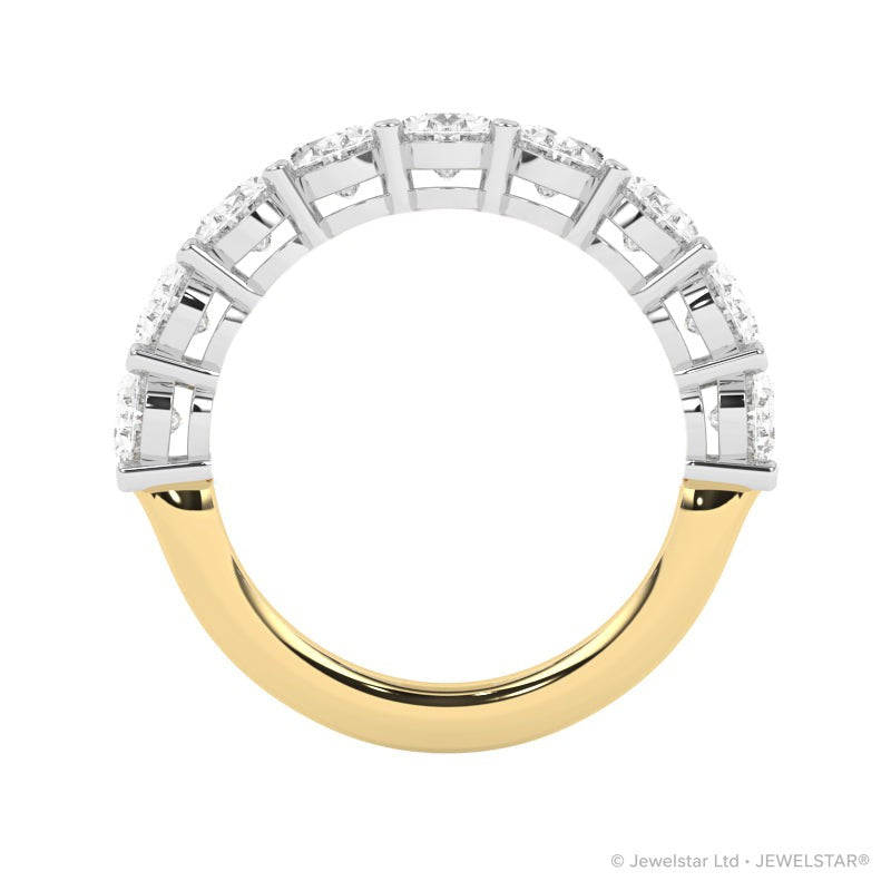 R-89530-AD-Y  3.00ct Lab Diamond Nine Stone Half Eternity Ring