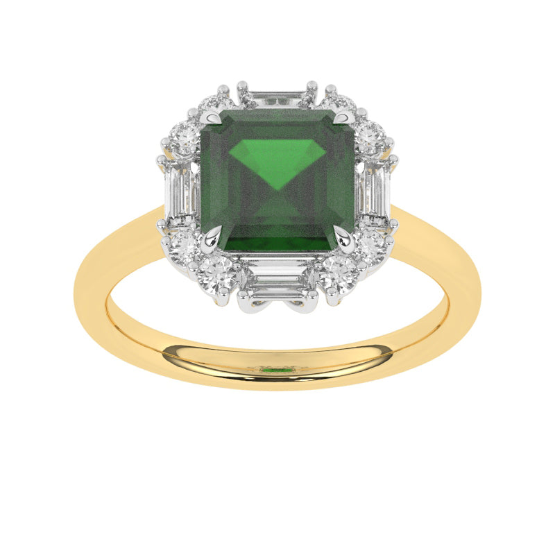 R-89800-EM-Y  Diamond & Emerald Dress Ring