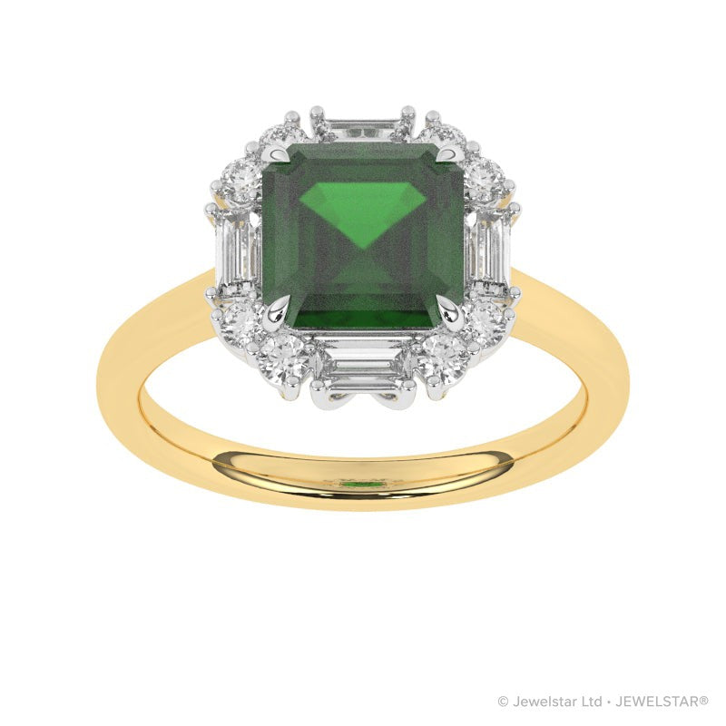 R-89800-EM-Y  Diamond & Emerald Dress Ring