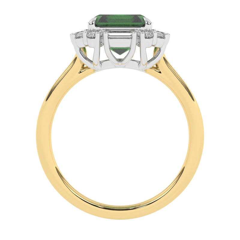 R-89800-EM-Y  Diamond & Emerald Dress Ring