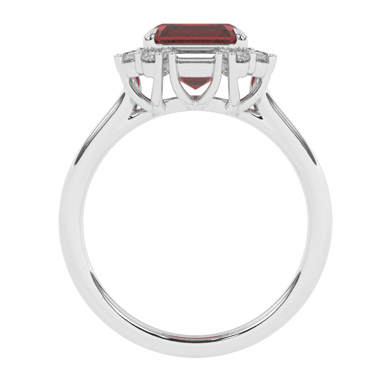 R-89800-RU-W  Diamond & Ruby Dress Ring