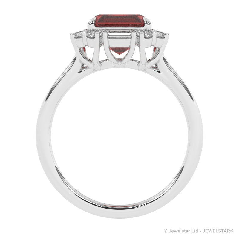 R-89800-RU-W  Diamond & Ruby Dress Ring