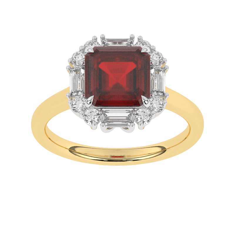 R-89800-RU-Y  Diamond & Ruby Dress Ring