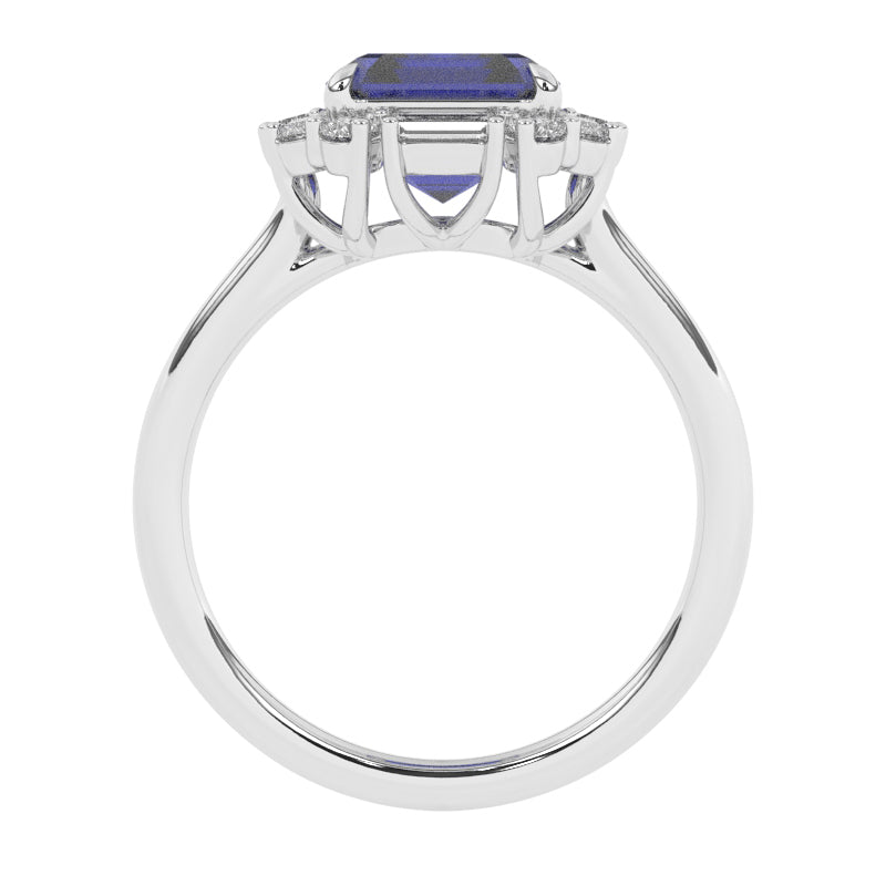 R-89800-SA-W  Diamond & Sapphire Dress Ring