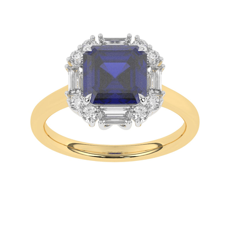 R-89800-SA-Y  Diamond & Sapphire Dress Ring
