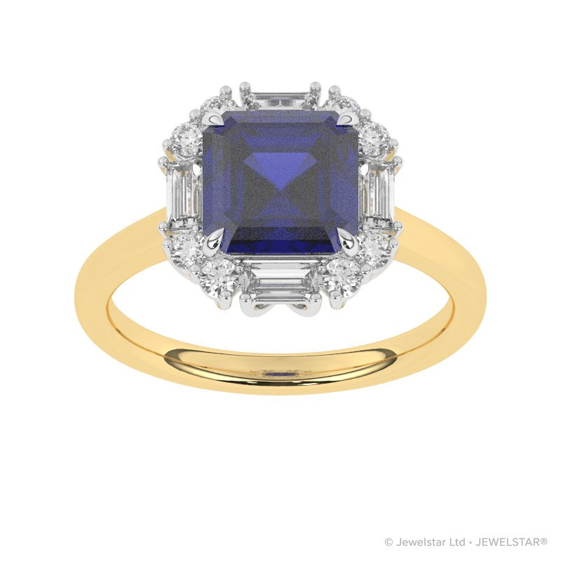 R-89800-SA-Y  Diamond & Sapphire Dress Ring