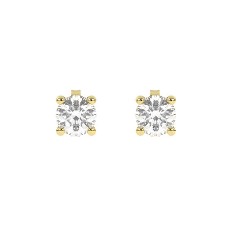 E-81050-AD-Y  0.50ct G-H/VS Brilliant Cut Lab Diamond Single Stone Earrings (EGL Report Included)