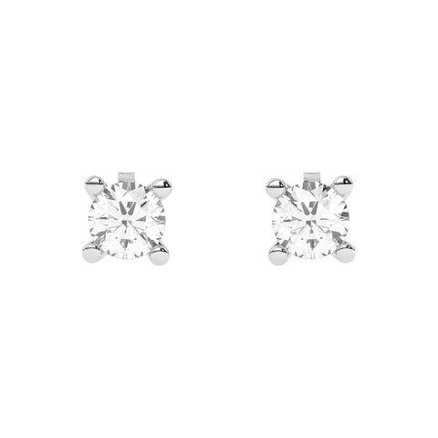 E-81075-AD-W  0.75ct F/VS Brilliant Cut Lab Diamond Single Stone Earrings (EGL Report Included)