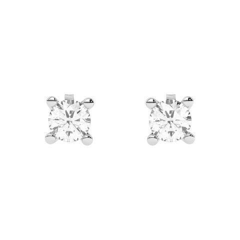 E-81075-AD-W  0.75ct G-H/VS Brilliant Cut Lab Diamond Single Stone Earrings (EGL Report Included)
