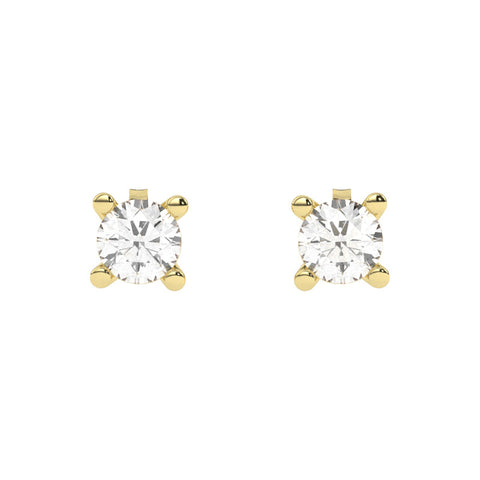E-81075-AD-Y  0.75ct G-H/VS Brilliant Cut Lab Diamond Single Stone Earrings (EGL Report Included)