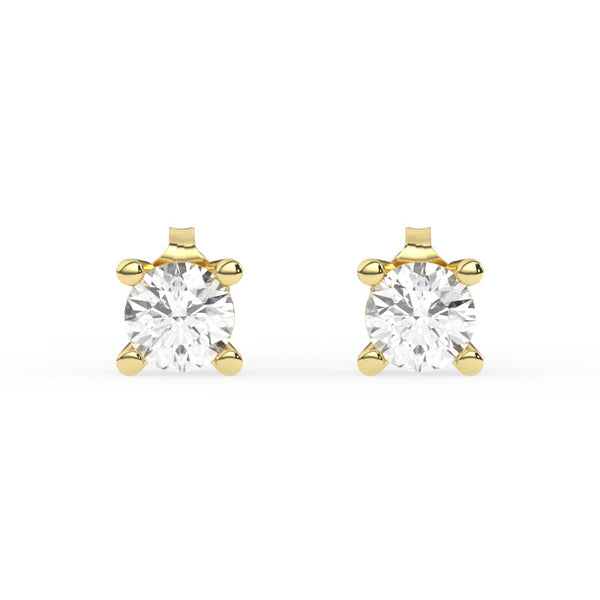 E-81100-AD-Y  1.00ct F/VS Brilliant Cut Lab Diamond Single Stone Earrings (EGL Report Included)