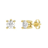E-81100-AD-Y  1.00ct F/VS Brilliant Cut Lab Diamond Single Stone Earrings (EGL Report Included)