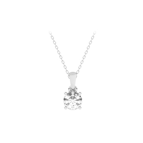 P-81050-AD-W  0.50ct G-H/VS Brilliant Cut Lab Diamond Solitaire Pendant with 18" (45cm) Chain (EGL Report Included)